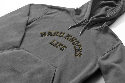 HK life dr Grey hoodie folded